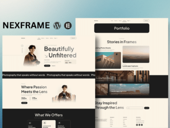 Nexframe - Kit Elementor de Fotografia e Portfólio