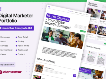 Charaka - Kit de Modelos Elementor Pro de Portfólio para Profissionais de Marketing Digital