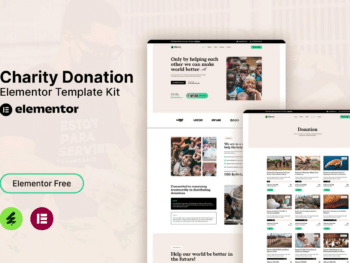 Givvy - Kit de modelos Elementor para doações beneficentes