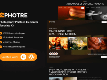 Photre - Kit de Templates Elementor de Portfólio de Fotografia