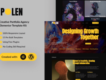 Polen - Kit de Modelos Elementor de Currículo de Portfólio Criativo
