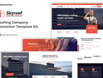 Skyroof - Kit de modelos Elementor da Roofing Company