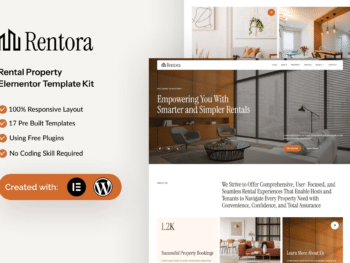 Rentora - Kit de modelos Elementor de imóveis para aluguel