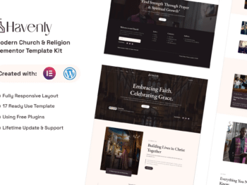 Havenly - Kit de Templates Modern Church & Religion Elementor