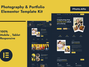 Photo Alfa - Kit de Templates Elementor Pro para Fotografia e Portfólio