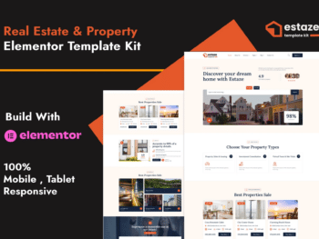Estaze - Kit de modelos Elementor para imóveis e propriedades