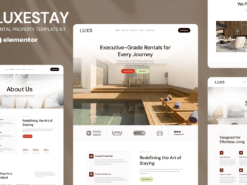 LuxeStay - Kit de Templates Elementor para aluguel de imóveis