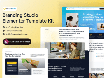 MaknaStudio - Kit de Templates Elementor Pro do Branding Studio
