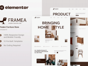 Framea - Kit de Templates Elementor para loja de móveis modernos