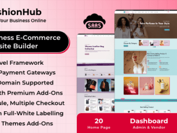 FashionHub SaaS - Criador de Sites de E-commerce para Negócios Online Perfeitos