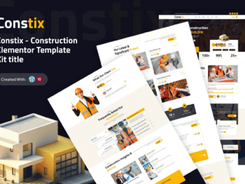 Constix - Kit de Templates Elementor para Construção e Construção