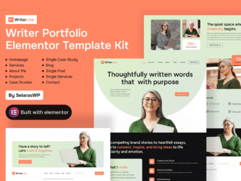 WriterLine - Kit de Templates Elementor de Portfólio do Writer