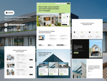 Domix - Kit de Templates Elementor para Imóveis e Investimentos Imobiliários