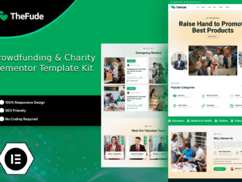 TheFude - Kit de modelos para crowdfunding e caridade Elementor