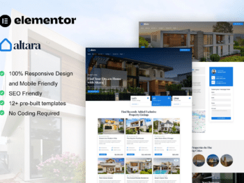 Altara - Kit de modelos Elementor Pro para imóveis e propriedades
