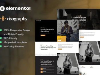 Visography - Kit de Templates Elementor para Fotografia e Portfólio