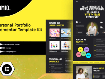 Omio - Kit de Templates Elementor de Portfólio Pessoal Moderno