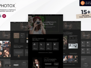 Photox - Kit de Templates Elementor para Fotografia e Portfólio
