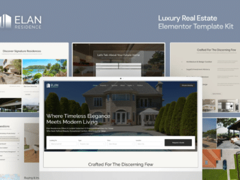 Elan - Kit de Templates Elementor para imóveis de luxo