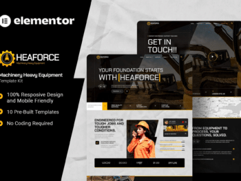 Heaforce - Kit de modelos Elementor para máquinas pesadas