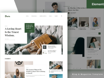 Doris - Kit de Templates Elementor Pro para blogs e revistas