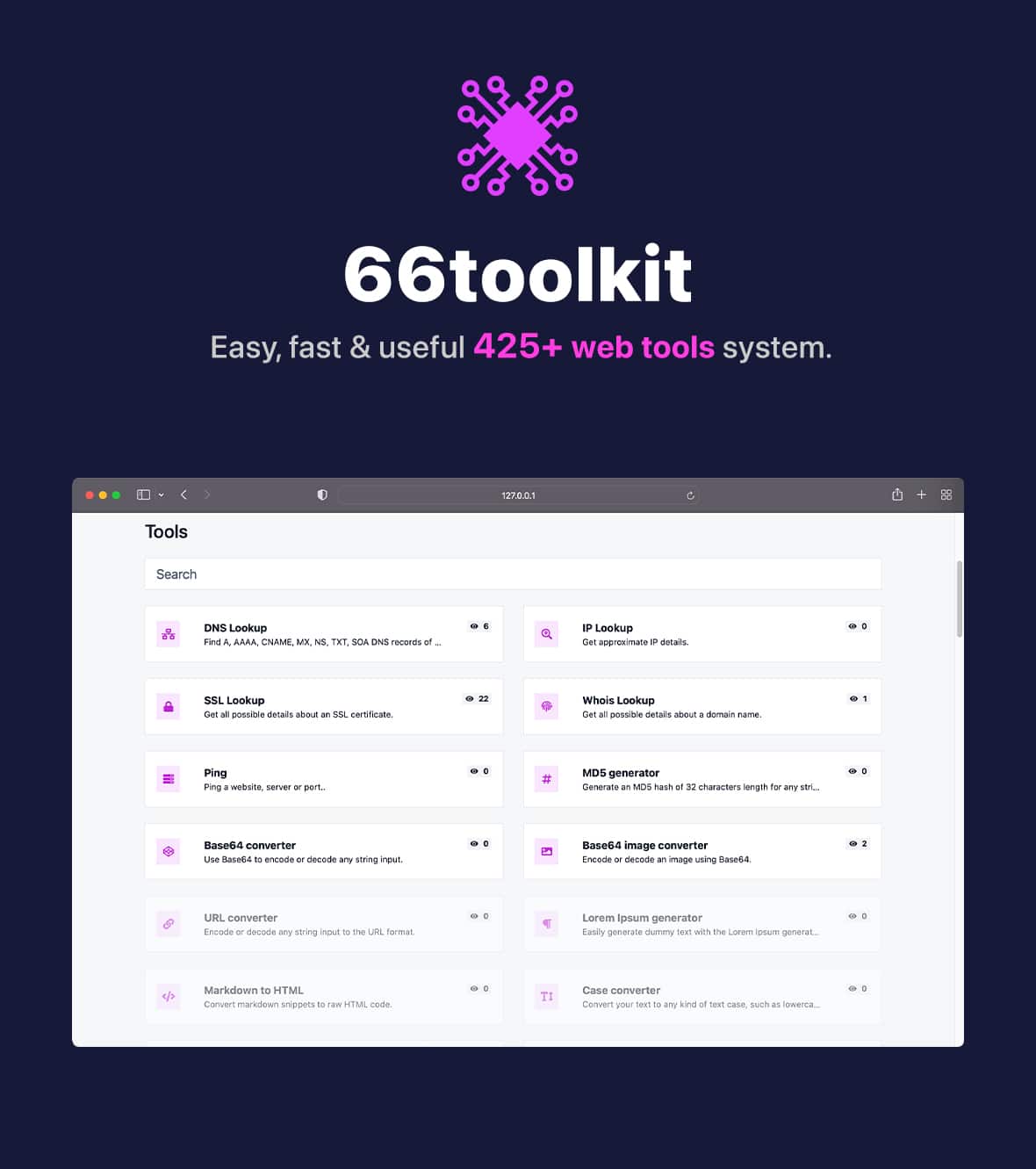 66toolkit - Sistema definitivo de ferramentas web (SaaS)