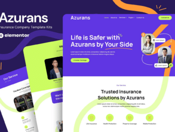 Azurans - Kit de Templates Elementor para seguradoras