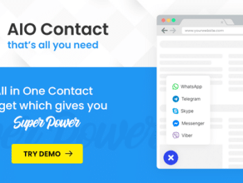 AIO Contact - Widget de Contato Tudo em Um - Botão de Suporte