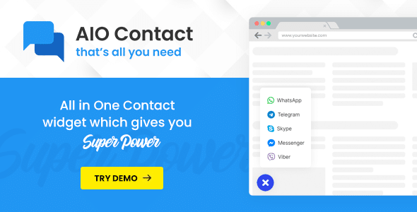 AIO Contact – Widget de Contato Tudo em Um – Botão de Suporte