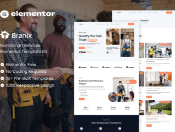 Branix - Kit de modelos Handyman Services Elementor