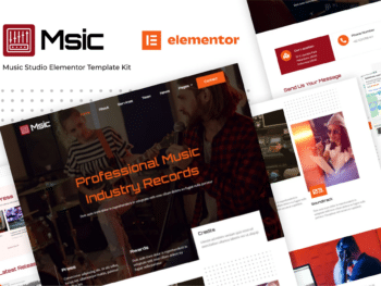 Music - Template Kit de estúdio de música Elementor