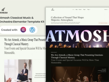 Atmosh - Kit de Templates Elementor de Música Clássica e Orquestra