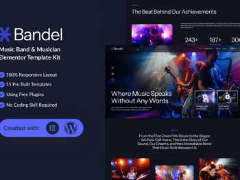 Bandel - Kit de Templates Elementor para Banda Musical e Musician