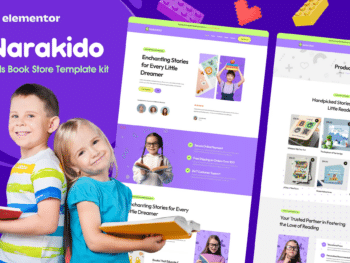 Narakido - Kit de Templates Elementor para livraria infantil