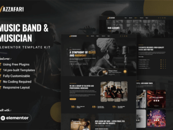 Jazzafari - Kit de Templates Elementor para Banda de Música e Músico