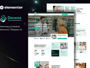 Dovena - Kit de Templates Elementor para Farmácia e Medicina