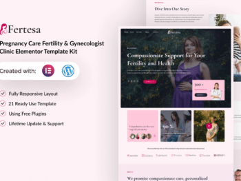 Fertesa - Kit de modelos Elementor para cuidados com a gravidez, fertilidade e ginecologista