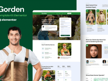 Gorden - Kit de modelos Elementor para serviços de gramado e jardinagem