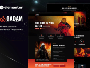 Gadam - Kit de Modelos Elementor do Corpo de Bombeiros