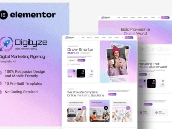 Digityze - Kit de Modelos Elementor para Agência de Marketing Digital