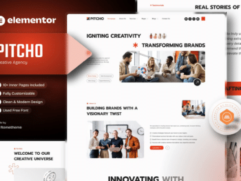 Pitcho - Kit de Modelos Elementor para Agência Criativa