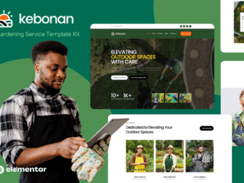 Kebonan - Kit de modelos Elementor para serviços de paisagismo e jardinagem