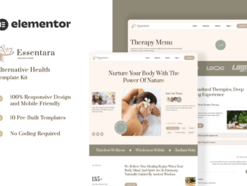 Essentara - Kit de modelos Alternative Health Elementor
