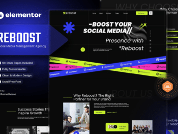 Reboost - Kit de Modelos Elementor para Agência de Marketing Digital