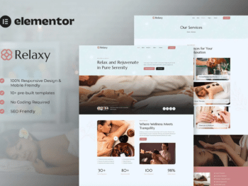 Relaxy - Kit de Templates Elementor para Spa e Bem-Estar
