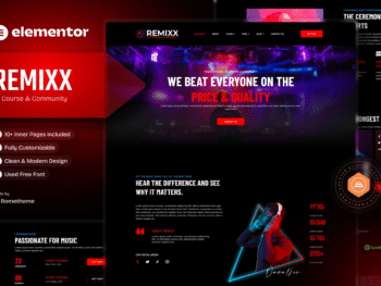 Remixx - Template Kit de curso de Dj e Elementor da comunidade