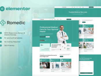 Romedic - Kit de modelos Elementor para hospitais e clínicas médicas
