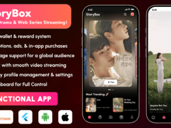 StoryBox – Aplicativo Flutter para streaming de vídeos de séries curtas e webséries | Android, iOS, Web | Painel de administração