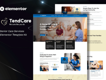TendCare - Kit de modelos Elementor para serviços de atendimento a idosos