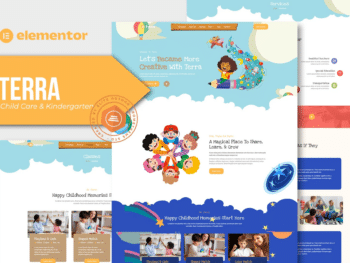 Terra - Template Kit Elementor para cuidados infantis e jardim de infância